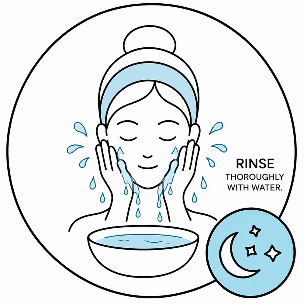 Rinse thoroughly with water.
