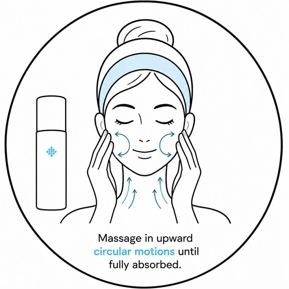 Massage in upward circular motions until fully absorbed.